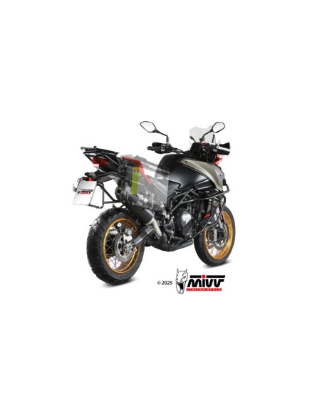 Mivv Slip-On Oval black con tapa carbono QJ Motor SRT 800 S / X / SX 2024