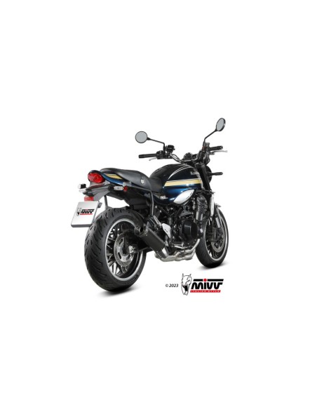 Mivv Slip-On HR-1 Black con tapa en carbono Kawasaki Z900 RS 2018-24