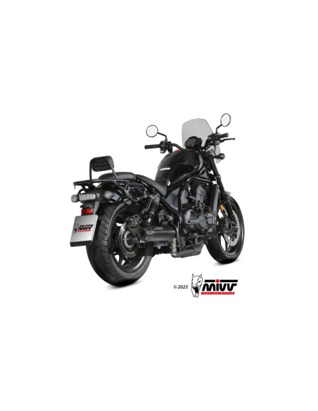 Mivv Slip-On HR-1 Black con tapa en carbono larga Honda CMX 1100 Rebel 2022-24