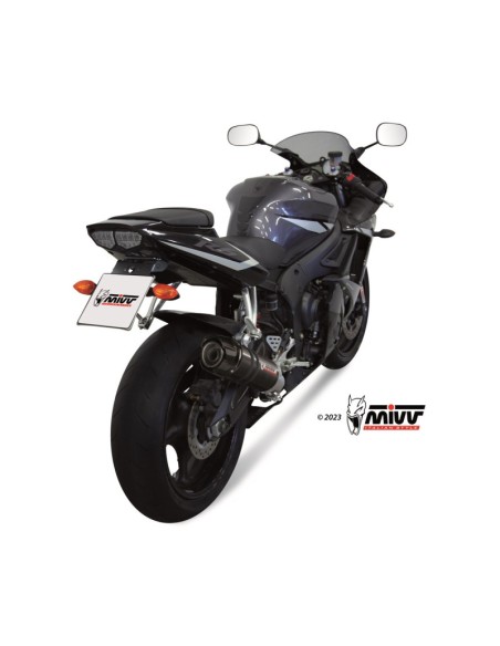 Mivv Slip-On GP black con tapa carbono Yamaha YZF 600 R6 2003-05