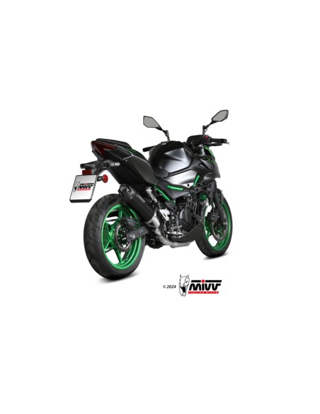 Mivv Slip-On AK-1 Black con tapa de carbono Kawasaki Z500 / SE 2024-25