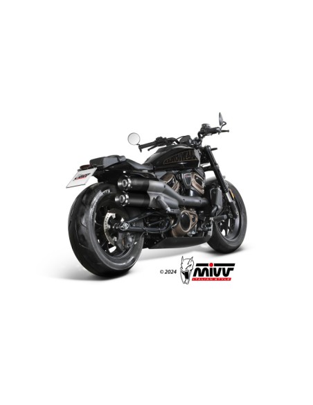 Mivv 2 Slip-On HR-1 Black Harley Davidson Sportster S 2021-24