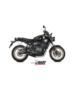 Mivv Full system 2x1 HR-1 Black con tapa en carbono larga YAMAHA XSR 700 2021-24