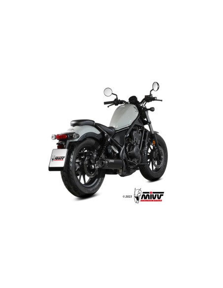 Mivv Slip-On HR-1 Black con tapa en carbono Honda CMX 500 Rebel 2022-24