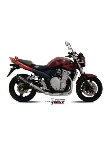 Mivv Slip-On GP black con tapa carbono Suzuki GSF 650 Bandit 2007-15 / GSX 650 F 2008-15