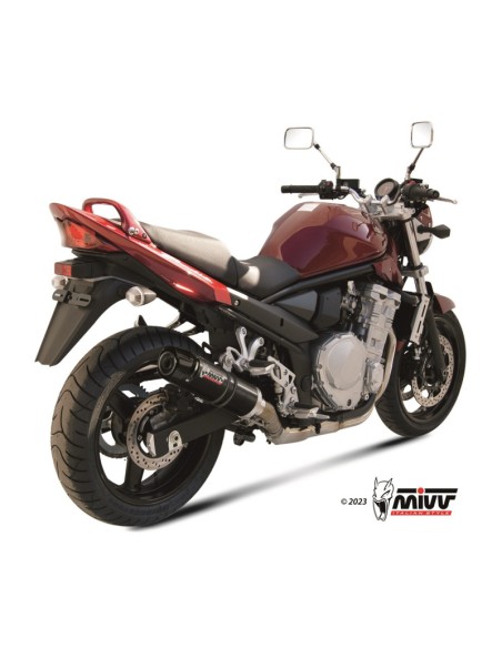 Mivv Slip-On GP black con tapa carbono Suzuki GSF 650 Bandit 2007-15 / GSX 650 F 2008-15