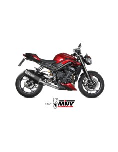 Mivv Full system 3x1 SR-1 Black Titanium Triumph Street Triple 765 R / RS 2023-24