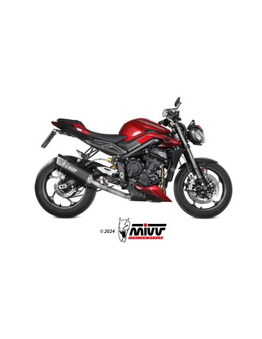 Mivv Full system 3x1 SR-1 Black Titanium Triumph Street Triple 765 R / RS 2023-24