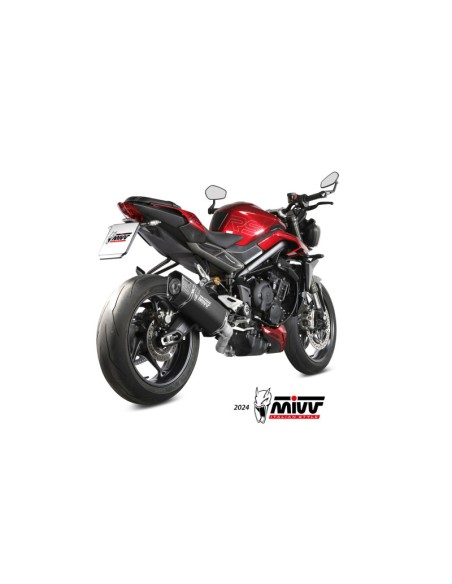 Mivv Full system 3x1 SR-1 Black Titanium Triumph Street Triple 765 R / RS 2023-24