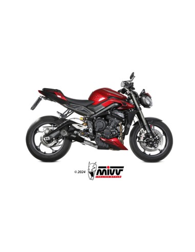 Mivv Full system 3x1 X-M5 Black Triumph Street Triple 765 R / RS 2023-24