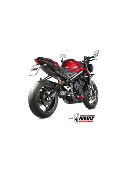 Mivv Full system 3x1 X-M5 Black Triumph Street Triple 765 R / RS 2023-24