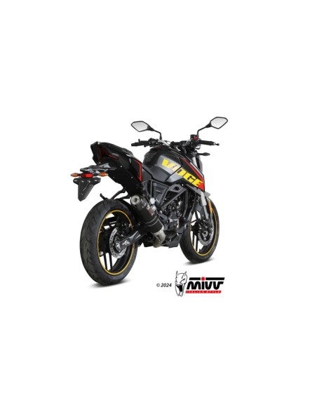 Mivv Full system 1x1 GP Black con tapa carbono Voge Brivido 125R 2023-24