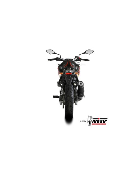 Mivv Full system 1x1 GP Black con tapa carbono Voge Brivido 125R 2023-24