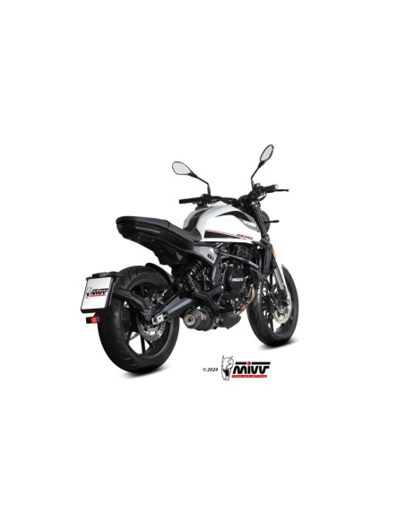 Mivv Slip-On Oval Black con tapa carbono Moto Morini Seiemmezzo STR 2022-24