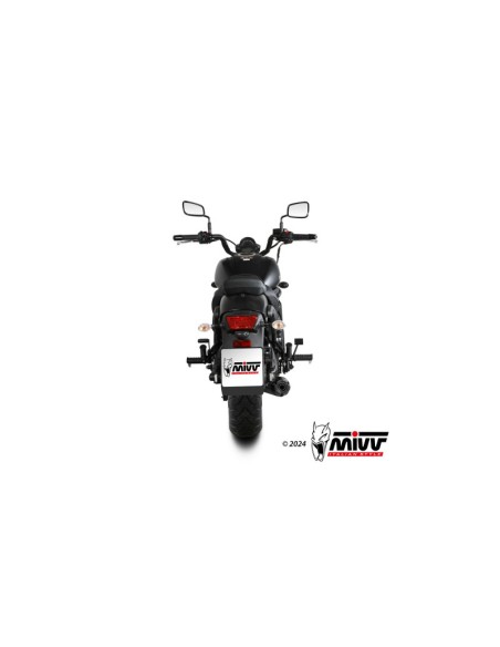 MIVV FULL SYSTEM 2x1 HR-1 BLACK CON TAPA DE CARBONO KAWASAKI VULCAN S 2017-23