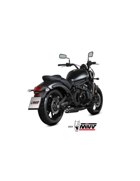MIVV FULL SYSTEM 2x1 HR-1 BLACK KAWASAKI VULCAN S 2017-23