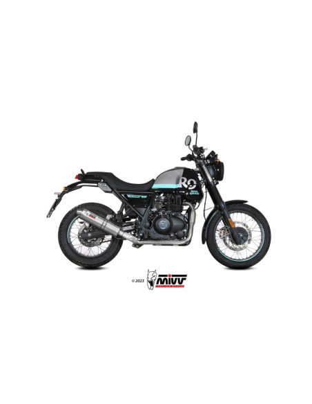 Mivv Slip-On OVAL St. Steel Royal Enfield Scram 411 2022-24 / Himalayan 2021-23