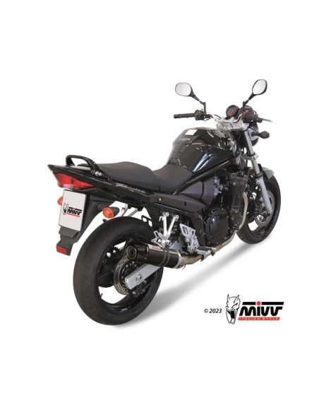 Mivv Slip-On GP black con tapa carbono Suzuki GSF 650 Bandit 2005-06