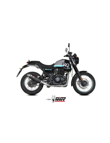 Mivv Slip-On OVAL Black Royal Enfield Scram 411 2022-24 / Himalayan 2021-23