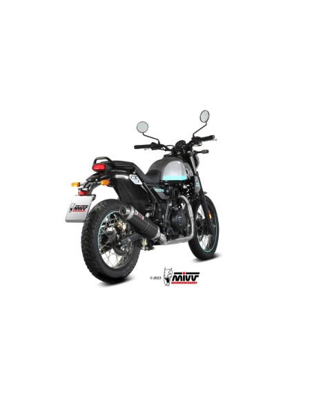Mivv Slip-On OVAL Black Royal Enfield Scram 411 2022-24 / Himalayan 2021-23