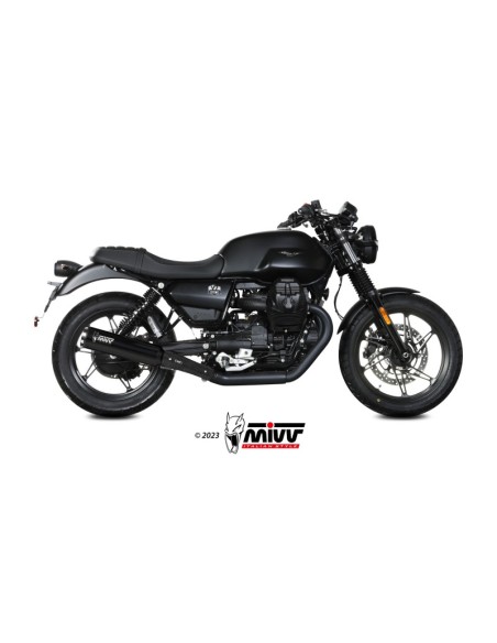 Mivv 2 Slip-On HR-1 Black Moto GUZZI V7 STONE 2021-24