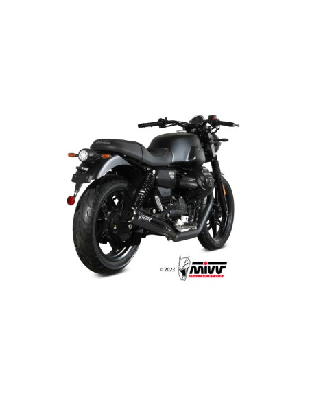 Mivv 2 Slip-On HR-1 Black Moto GUZZI V7 STONE 2021-24