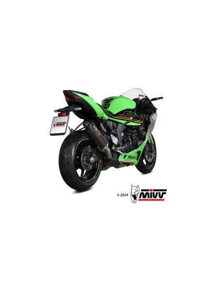 Mivv Slip-On AK-1 carbono con tapa de carbono Kawasaki ZX-6 R 636 2019-24