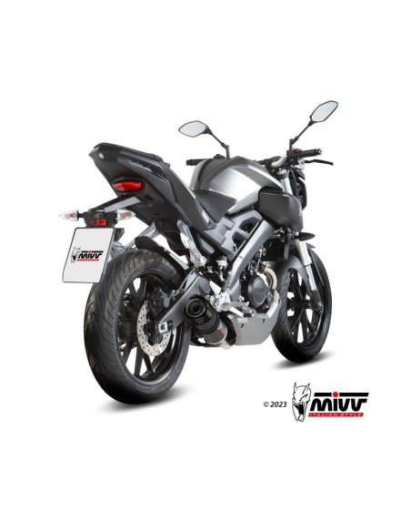 Mivv Full system 1x1 GP carbon con tapa carbono Yamaha MT-125 2015-19 / YZF R125 2014-18
