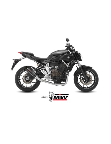 Mivv Full system 2x1 GP Black con tapa carbono Yamaha MT-07 / FZ-07 2014-24