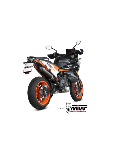Mivv Slip-On Oval Black con tapa carbono KTM 890 SMT 2023-24
