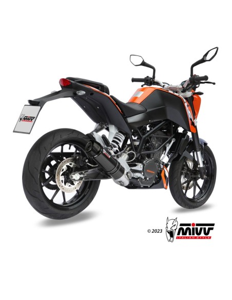 Mivv Full system 1x1 GP black con tapa carbono KTM 125 Duke 2011-16 / 200 Duke 2012-14