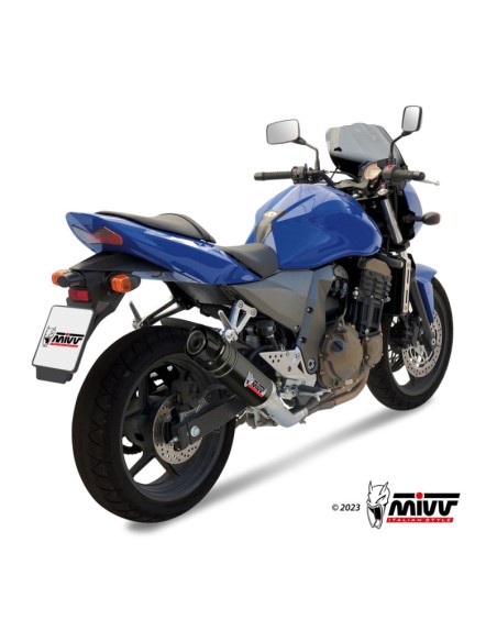 Mivv Slip-On GP black con tapa carbono Kawasaki Z750 2004-06