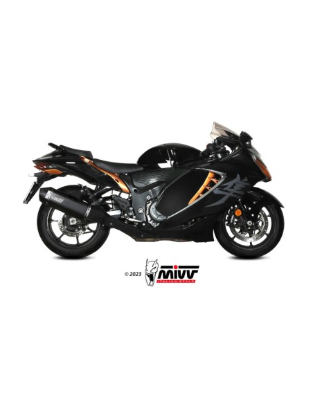 Mivv 2 Slip-On Speed edge Black Titanium Suzuki GSX-R 1300 Hayabusa 2021-25