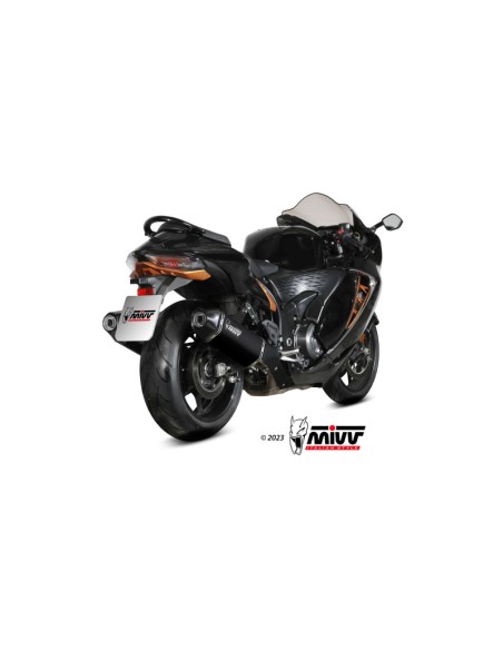Mivv 2 Slip-On Speed edge Black Titanium Suzuki GSX-R 1300 Hayabusa 2021-25