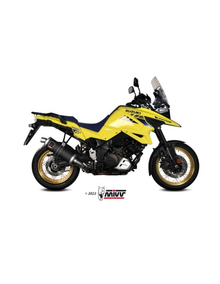Mivv Slip-On Dakar Black Suzuki DL V-Strom 1000 / XT 2014-20 / 1050 / XT 2020-25