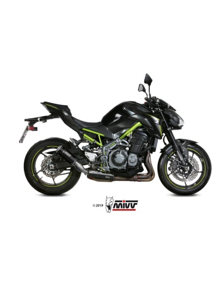 Mivv Slip-On Mk3 Black Kawasaki Z900 A2 (35 KW / 70 KW) 2017-25