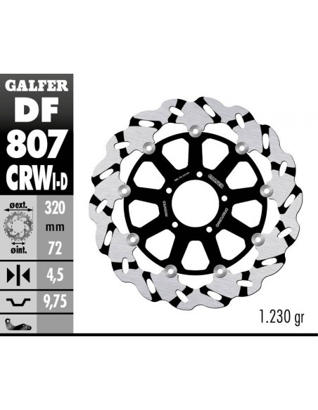 DISCO DERECHO FLOTANTE RANURAD