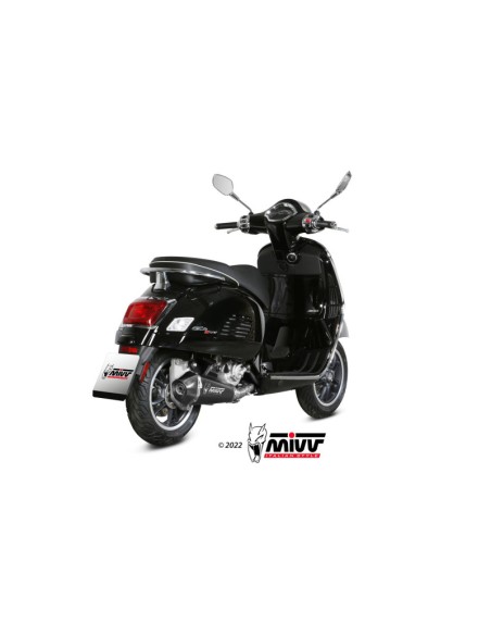 Mivv Slip-On Delta Race Black Piaggio Vespa GTS 300 2021-24