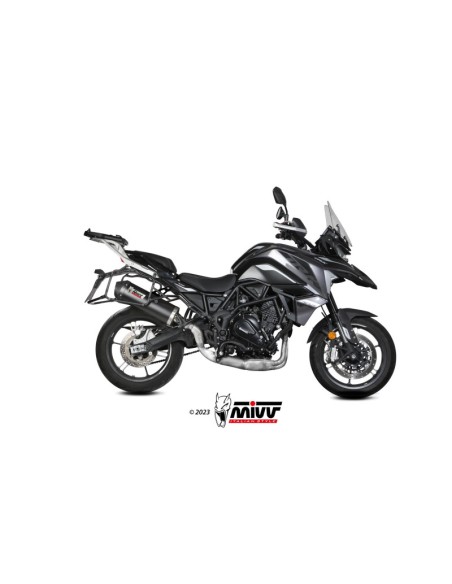 Mivv Slip-On Oval Black con tapa carbono Benelli TRK 702 / X 2023-25