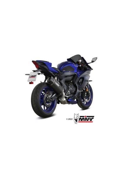 Mivv Full system 2x1 SR-1 Black Titanium Yamaha YZF R7 2022-24