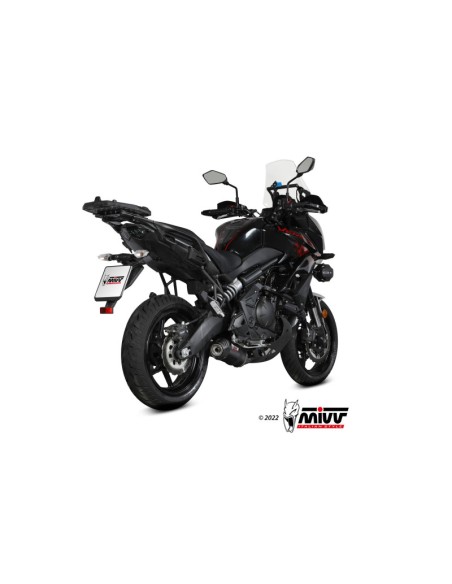 Mivv Full system 2x1 Oval Black con tapa carbono Kawasaki Versys 650 2021-23
