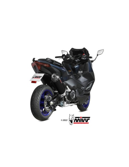 Mivv Full system 2x1 Oval Black con tapa carbono Yamaha T-MAX 560 2022-24