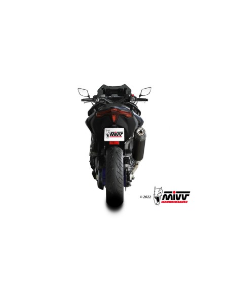 Mivv Full system 2x1 Oval Black con tapa carbono Yamaha T-MAX 560 2022-24