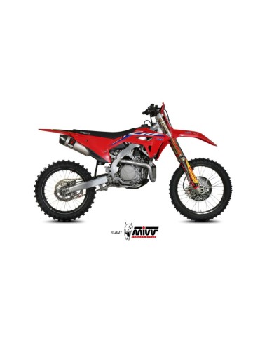 Mivv Slip-On Oval St. Steel Honda CRF 450 2021-24