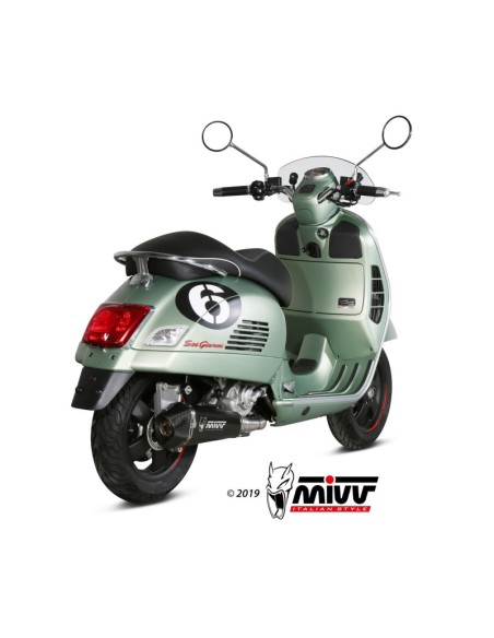 Mivv Full system 1x1 Delta Race black Piaggio Vespa GTS 300 2008-20