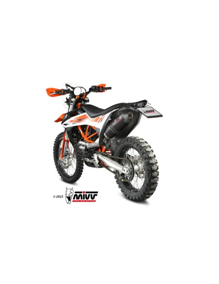 Mivv Slip-On Oval Black con tapa carbono KTM 690 SMC R 2020-24