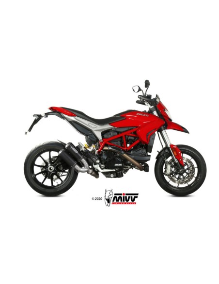 Mivv 2 Slip-On Mk3 black Ducati Hypermotard 939 2016-18