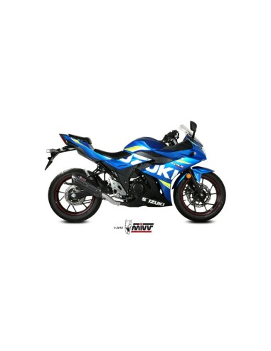 Mivv Slip-On Suono black con tapa carbono Suzuki GSX 250 R 2017-20