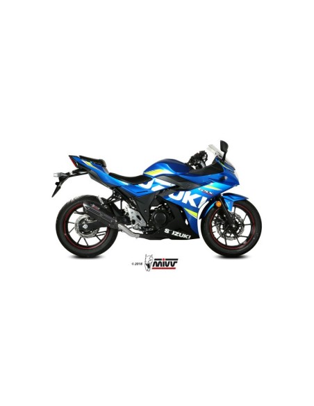 Mivv Slip-On Suono black con tapa carbono Suzuki GSX 250 R 2017-20