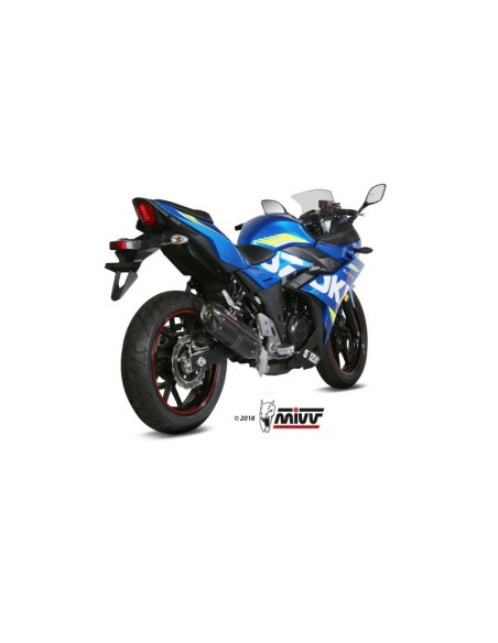 Mivv Slip-On Suono black con tapa carbono Suzuki GSX 250 R 2017-20